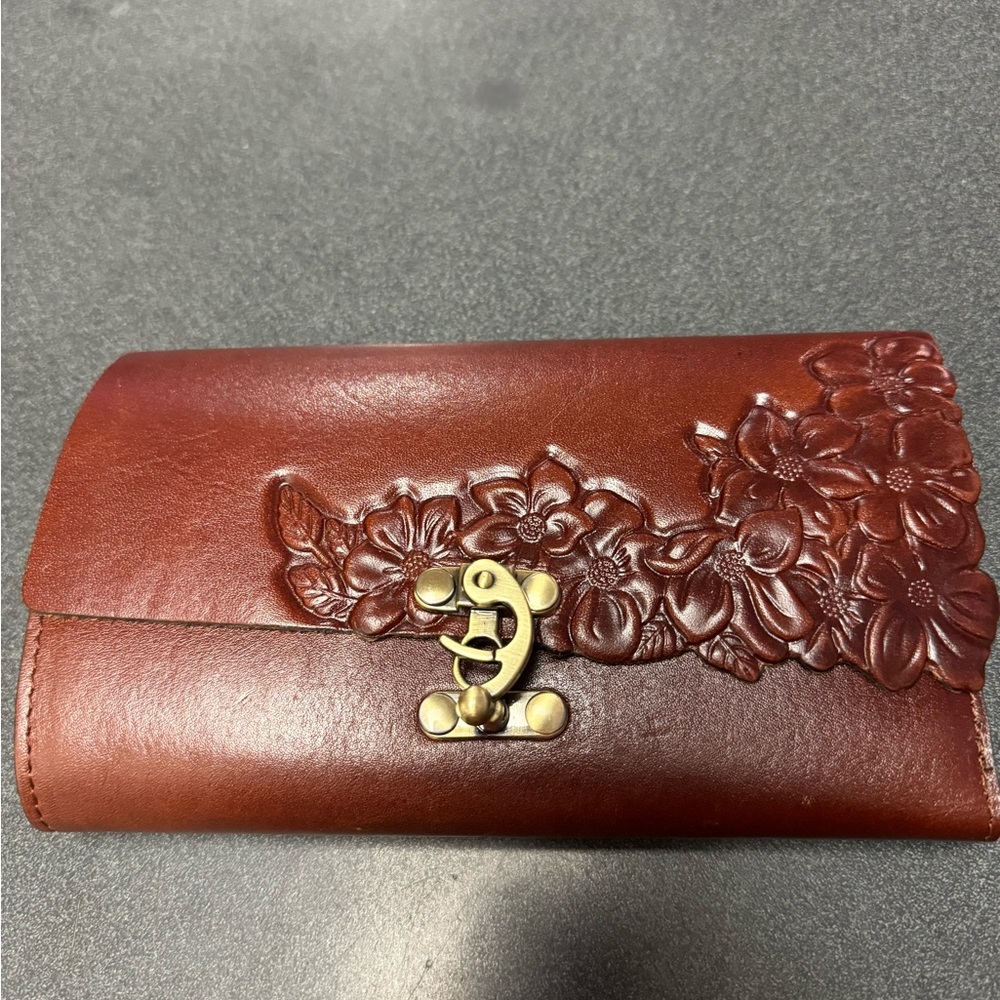 Patricia Nash Brown Leather Wallet